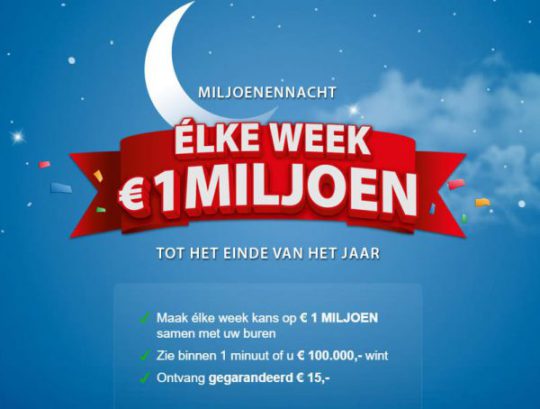 Gratis €15,- cadeau bij meespelen met de Postcode Loterij