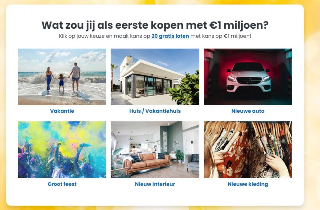 Gratis 20 loten cadeau bij Care-a-Lot