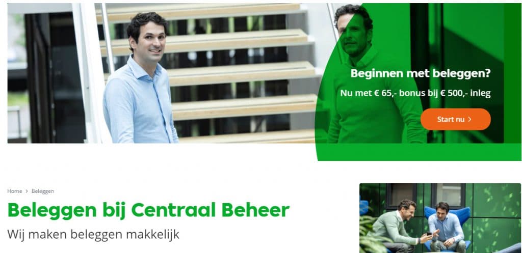 Gratis €65 cadeau bij beleggen van Centraal Beheer