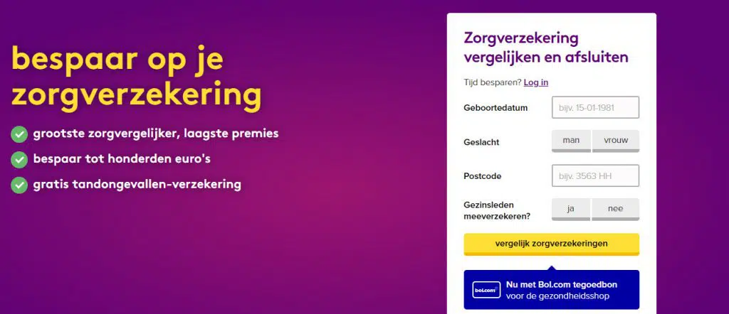 Gratis Bol.com Cadeaubon + Tandongevallen-verzekering + Claimhulp Letselschadecadeau bij afsluiten zorgverzekering