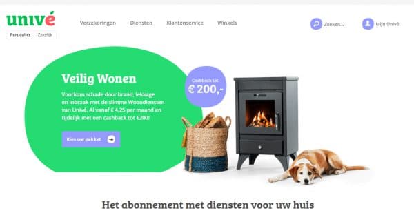 Gratis Cashback tot €200,- bij Univé Woondiensten