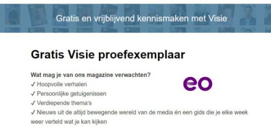 Gratis TV Gids Visie cadeau van de EO