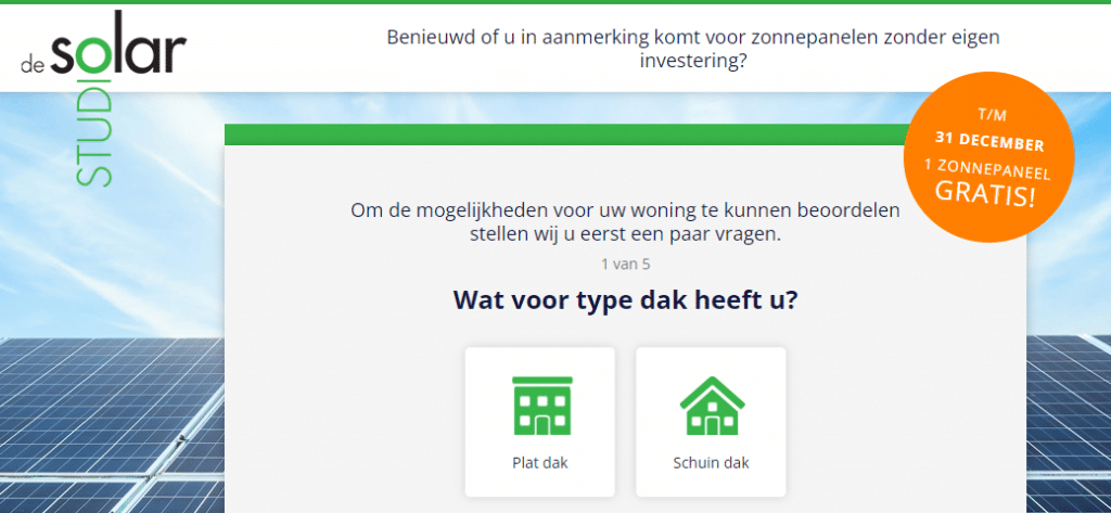 Gratis 1 zonnepaneel + dakscan cadeau van SolarStudio