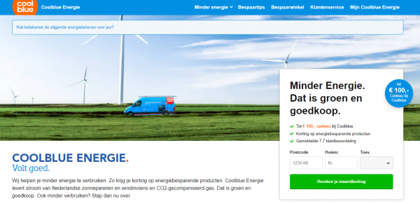 Gratis €100 cadeaubon cadeau bij Energie van Coolblue Energie