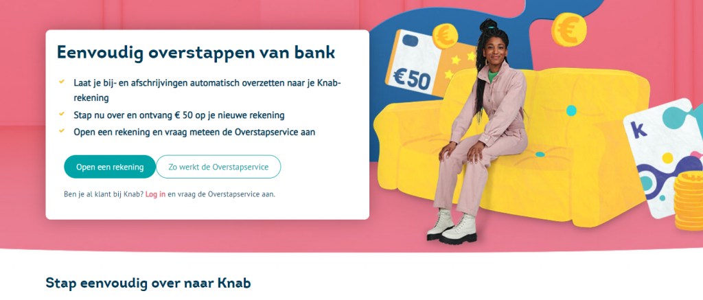 Gratis €50 cadeau bij overstappen bank van Knab