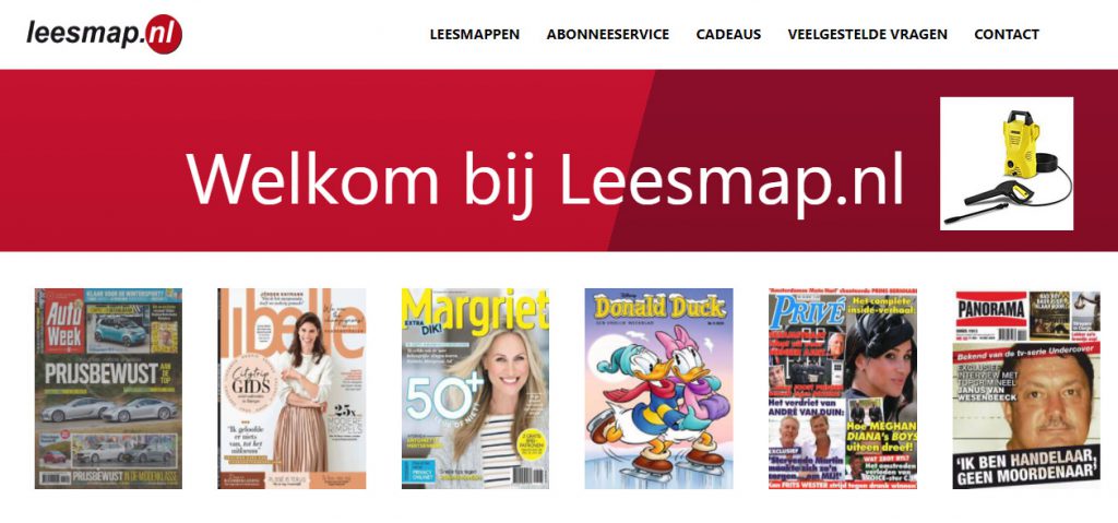 Gratis Hogedrukreiniger cadeau bij abonnement van Leesmap.nl