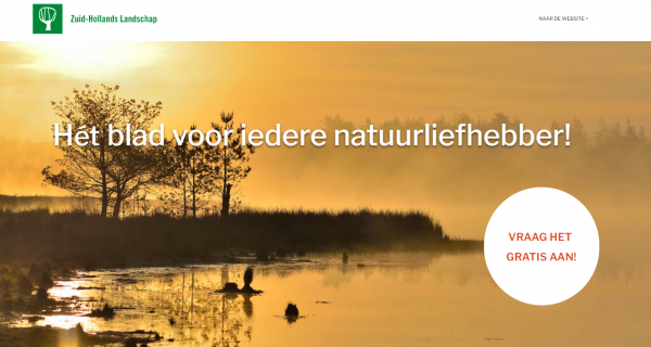 Gratis proefnummer cadeau van het tijdschrift Zuid-Hollands Landschap