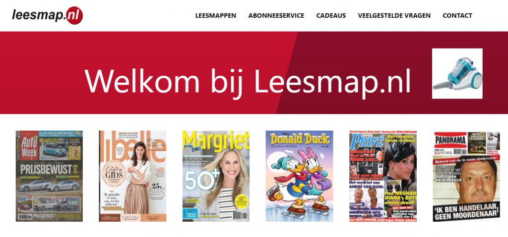 Gratis Stofzuiger cadeau bij abonnement van Leesmap.nl