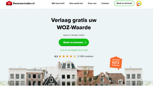 Gratis WOZ-waarde verlagen cadeau bij Bezwaarmaker.nl