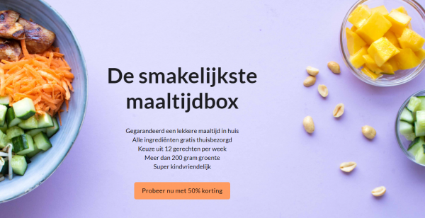 Gratis 50% korting cadeau bij maaltijdbox van Defamiliebox.nl