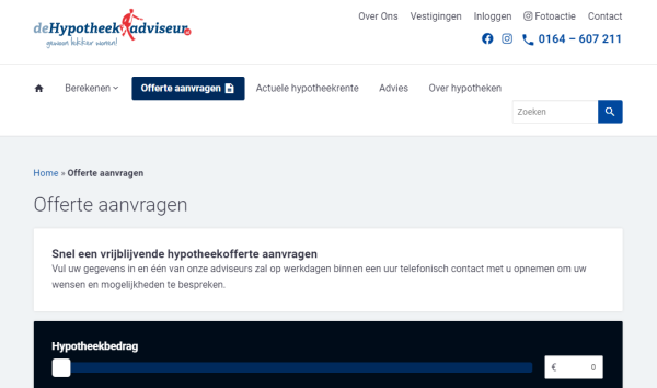 Gratis hypotheekofferte aanvragen bij de Hypotheekadviseur.nl