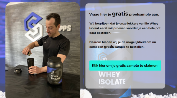 Gratis sample Whey Isolate cadeau van S-Supps