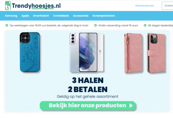 Gratis telefoonhoesje cadeau bij kopen 2 hoesjes van Trendyhoesjes.nl