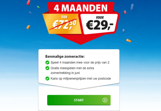 Gratis 2 maanden cadeau bij meespelen in de Postcode Loterij