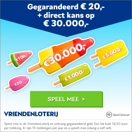 gratis 20 euro cadeau vriendenloterij