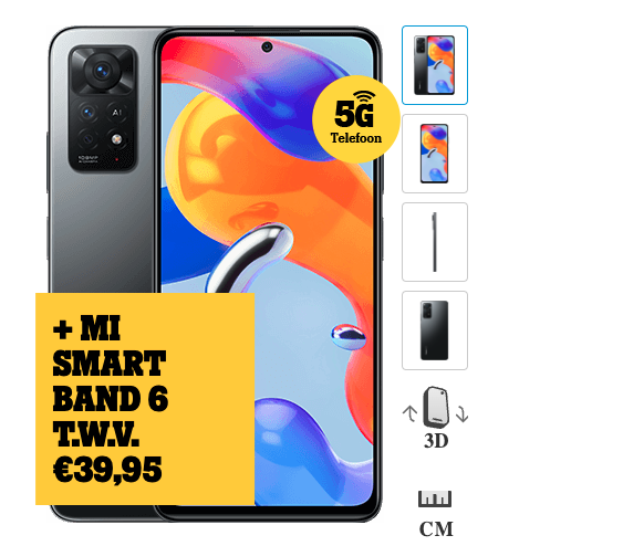 Gratis sporthorloge Xiaomi Smart band 6 cadeau bij aankoop Xiaomi Redmi Note 11 Pro bij Tele 2