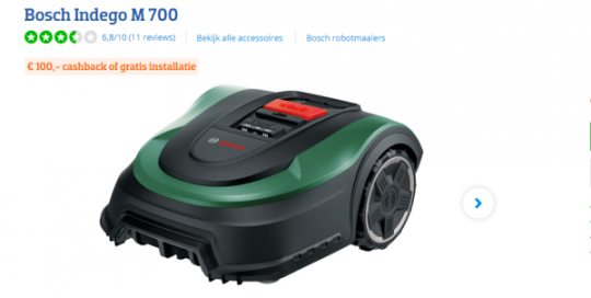 Gratis €100 cashback of installatie cadeau bij Bosch Indego van Coolblue