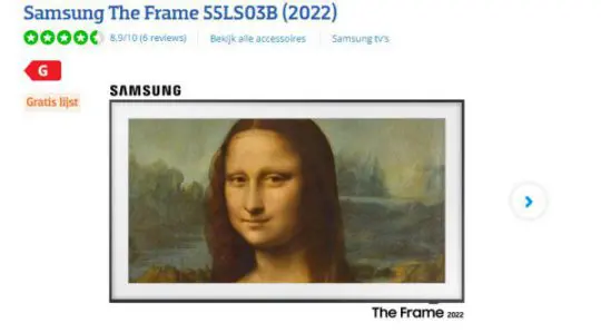 Gratis lijst cadeau bij Samsung The Frame van Coolblue