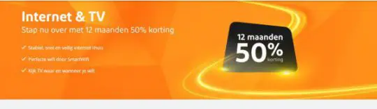 12 maanden 50% korting cadeau bij Internet & TV van Ziggo