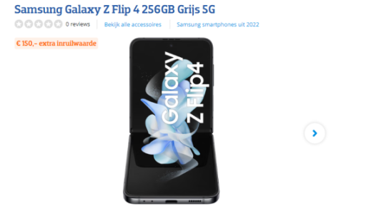 €150 extra inruilwaarde cadeau bij Samsung Galaxy Z Flip 4 van Coolblue