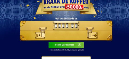 Gegarandeerd €15 tot €50.000 cadeau bij meespelen van Postcode Loterij