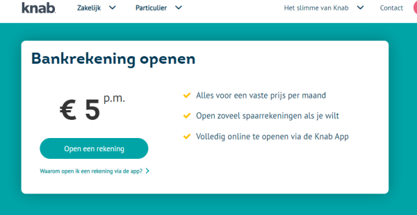 Gratis creditcard cadeau bij online bankrekening van KNAB