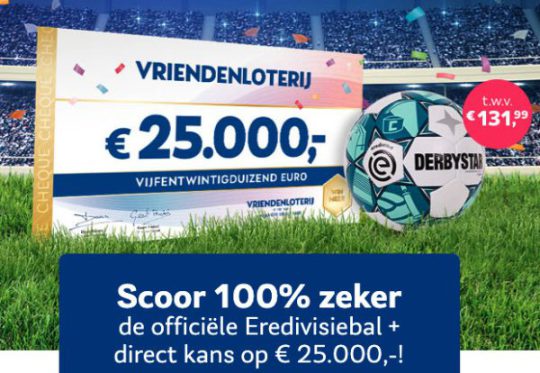 gratis eredivisie voetbal cadeau bij meespelen met vriendenloterij