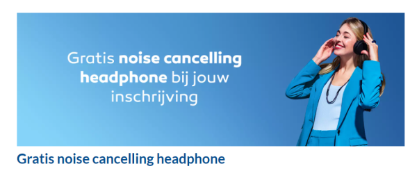 Gratis noise cancelling headphone cadeau bij inschrijven cursus of opleiding van NHA