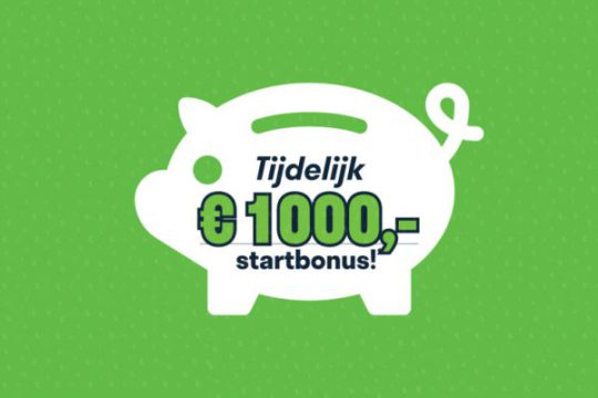 €1000 startbonus cadeau als nieuwe bezorger van de krant