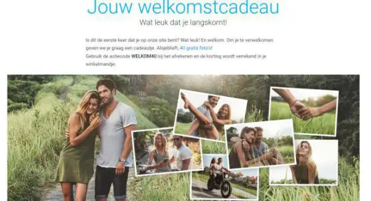 Gratis 40 foto's cadeau bij welkomstactie van Smartphoto