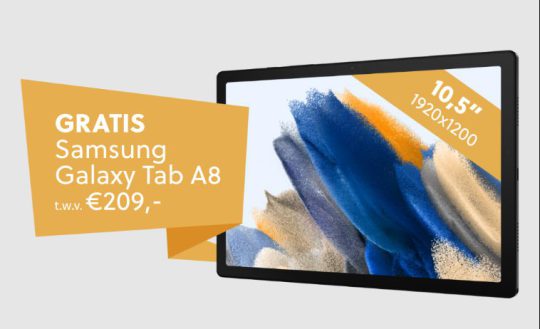 Gratis Samsung Tablet cadeau bij internet & tv van Ziggo