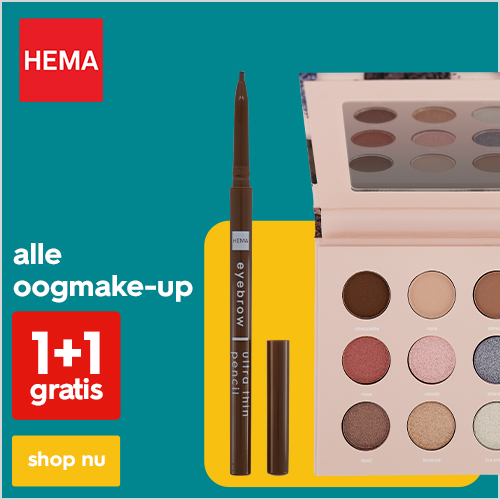 Alle oogmake-up 1+1 gratis cadeau van Hema