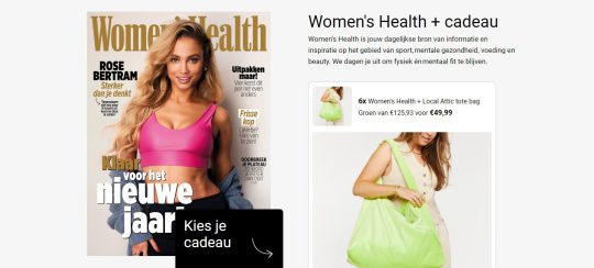 Gratis Local Attic tote bag cadeau bij abonnement Women's Health