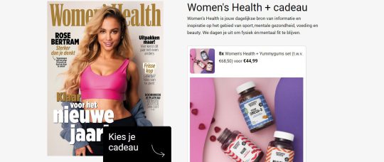 Gratis set Yummygums cadeau bij abonnement Women's Health