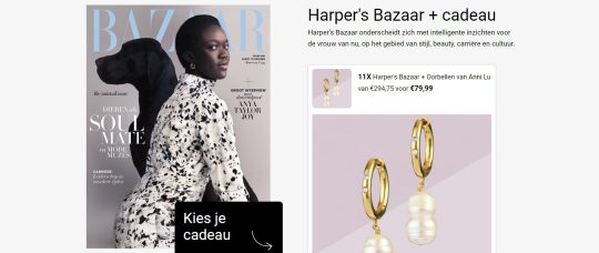 Oorbellen van Anni Lu cadeau bij abonnement Harper's Bazaar