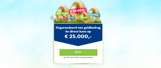 Gratis €20 cadeau bij Gouden Ei actie van VriendenLoterij