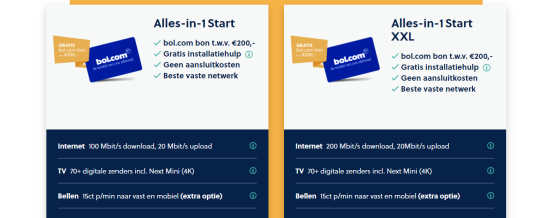 Gratis €200 Bol.com bon cadeau bij Alles-in-1 van Ziggo