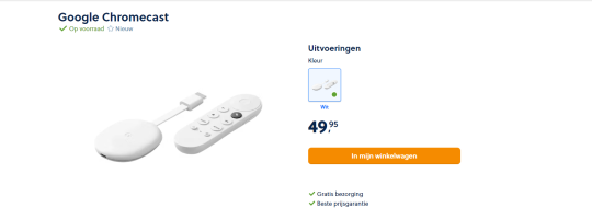 Gratis Google Chromecast cadeau bij sim only abonnement van Mobiel.nl