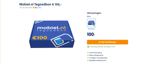 Gratis Mobiel.nl Tegoedbon € 100 cadeau bij sim only abonnement van Mobiel.nl