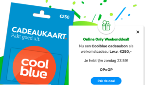 welkomstcadeau coolblue cadeaubon kpn