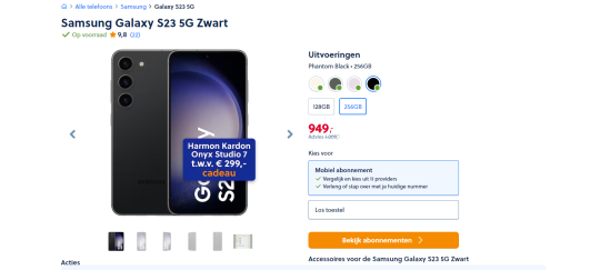 Gratis Harman Kardon speaker cadeau bij Samsung Galaxy van Mobiel.nl