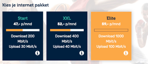 Kies een Ziggo Internet pakket, met Elite kan je ook kiezen voor de Sony PS5