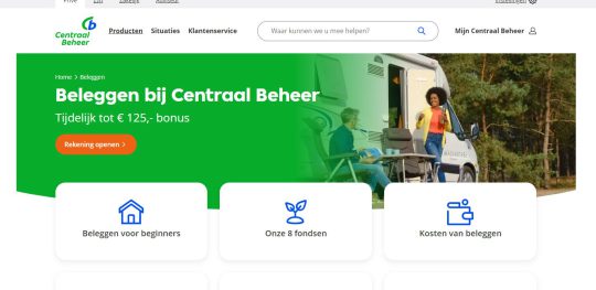 Gratis 125 Euro Bonus als Welkomstcadeau bij Beleggen bij Centraal Beheer