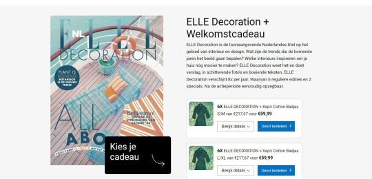 Gratis Kepri Cotton Badjas bij abonnement ELLE Decoration