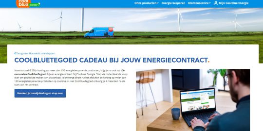 Ontvang 50 euro CoolblueTegoed bij Halfjaar Zeker energiecontract van Coolblue Energie