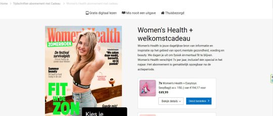 Ontvang een Gratis Easytoys SexyBag bij aanschaf van een proefabonnement op Women's Health