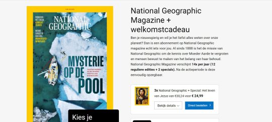 Gratis Special: Het leven van Jezus als welkomstcadeau bij abonnement National Geographic Magazine