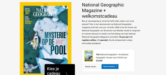 Ontvang 4x National Geographic Traveler als Welkomstcadeau bij National Geographic Magazine