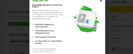 Ontvang een Google Nest Hub als Gratis Welkomstcadeau bij een Sim Only Abonnement van Budget Mobiel