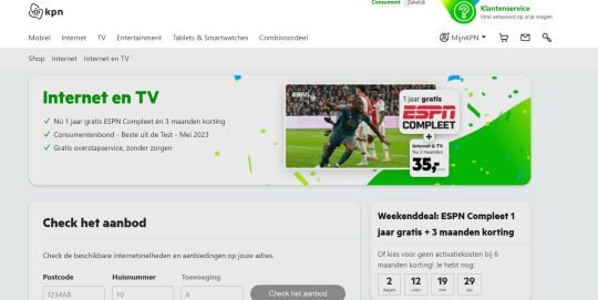 Weekenddeal: ESPN Compleet 1 jaar gratis + 3 maanden korting bij KPN